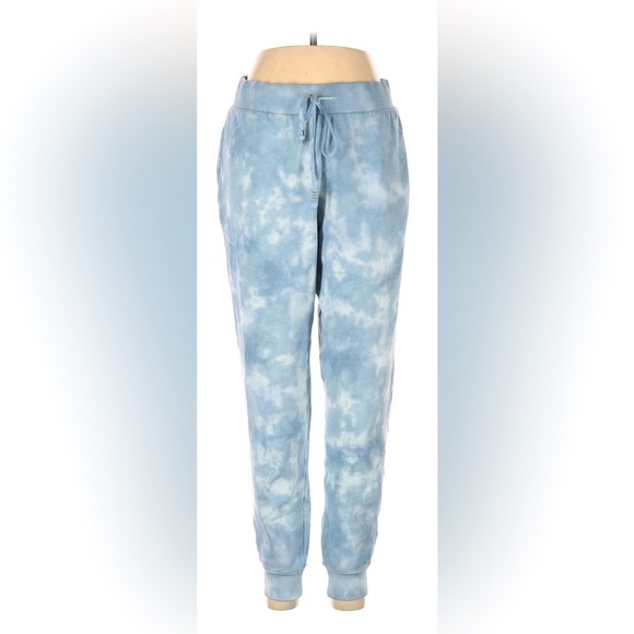 Victoria’s Secret Blue Tie-Dye Jogger with Logo on Side and Metal VS on Ties - Picture 1 of 8
